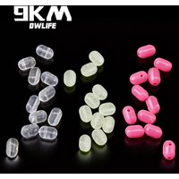 9KM Fishing Bead 50-200pcs Double Cross Hole Beads Fishing Bait Stopper Beads Fishing Lures Fishing Terminal Tackle Hook Beads