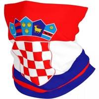 Croatia Flag Bandana Neck Cover Printed Wrap Scarf Multifunctional Headband Cycling for Men Women Adult Breathable