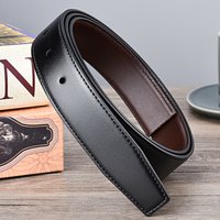Genuine Leather Belt Body 2.4 2.8 3.0 3.2 3.5 3.8cm Width Optional, No Buckle DIY Belt Men's No-Buckle Leather Belt Strap