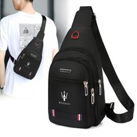 Maserati Logo Men Chest Bag Fashion Casual Black Nylon Crossbody Backpack Sling Bag For Boy And Girls Waterproof High Quality