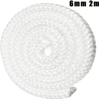 6/8/10/12mm Stove Fireplace Cord Fire Sealing Rope Fire Resistance Stove Seal Gasket 2m Fiberglass High Temperature Sealing Rope