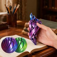 Relaxation Slime Ball Fidget Toy Rotating Portable 3D Printed Twistsphere Fidget Toy Creative Funny Gear Liquid Flow Ball