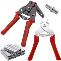 Chicken Iron Wire Mesh Cage Pliers Fencing Cage Clamp Poultry Supplies Cage Tongs Ring Plier Tool And 600PCSM Clips Staples