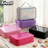 4-Layer Large Hard Shell Pencil Case, Large Capacity Multi Layer Pencil Box with Handle, Pen Organizer,School Supplies -KOUZIO