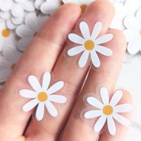 5 Sheets/100 Pcs Daisy Stickers, Cute Little Daisy Decals Small Flower Decal for Water Bottles, Laptop, and Phone(1.38in)