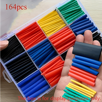 164pcs heat-resistant heat shrink tubing, electrical connection cables, electrical insulation protective sleeves