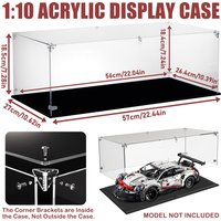Acrylic Display Case with Black Base Ideal for lego building block car, action figures, and Collectibles