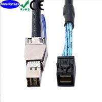 SFF-8644 to SFF-8643 Mini SAS HD Hybrid Cable, 12Gbps SAS 3.0 Adapter for RAID/Data Center/Workstation/Desktop 0.5M/1M/2M