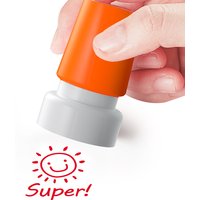 Cute fancy multi color teacher stamp or children's funny stamp with customized Logo Stationery Office Stamper OEM