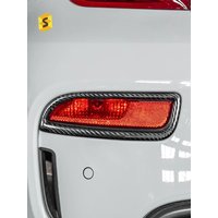 Real Hard Carbon Fiber Rear Fog Lamp Frame Trim Sticker For Abarth 595 2016-2023 2022 2021 2020 2019 2018 2017 Scr-Resistant