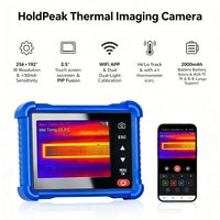 HoldPeak Thermal Imaging Camera 256x192 IR 50mK NETD +/-2C WiFi App Hi-Lo Track PiP for Electrical HVAC Auto Overheat Detect