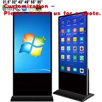 custom.Floor Standing LCD TV Video Player Screen Interactive Kiosk Vertical Digital Signage Totem Advertising Display