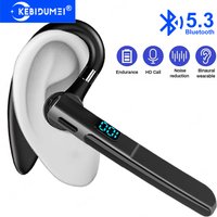 KEBIDUMEI Ear-hook Wireless Headphones Bluetooth Headsets With Mic HiFi Stereo Noise Canceling Talking Business Earphones