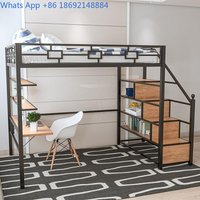 Nordic Iron Art Bunk Bed | Multifunctional Iron Frame Pavilion Bed | Suitable , steel frame bed with two levels