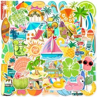 10/25/50pcs Summer Holiday Beach Stickers Graffiti for DIY Travel Luggage Phone Laptop Guitar Water Bottle Skateboard Decor