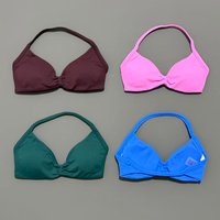Strappy Bra Gym Clothes Top Women High Support Thin Strap Halter Sports Seamless Bras Scrunch Workout Running Yoga Tank