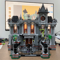 1619PCS MOC Arkham Asylum Building Block Set, DC Villains Gothic Architecture Castle Model, Display Decor for Adult Fans Kids