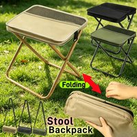 Folding Portable Stool, Shoulder Bag Style for Outdoor Camping Hiking Fishing, Lightweight & Easy Storage