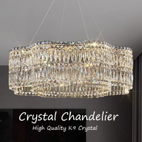 Modern Luxury LED Crystal Chandeliers Home Villa Decoration Living Dining Room Lighting Ceiling Pendant Lights Indoor Fixtures