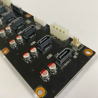 Black N3 Backplane JONSBO Chassis Accessories SATA Connector 8 Hard Disk Interface Circuit Board Only Applicable to Same Model