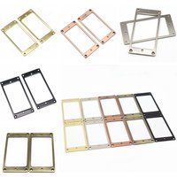 2pcs Guitar Pickup Ring Cover Frame Flat Metal Pickup Mounting Rings for LP/SG Guitar Mounting Replacement 2x2mm
