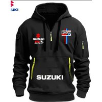 AliExpress Suzuki Logo Men's Outdoor Hoodie 2026 Autumn/Winter New Outdoor Cycling Warm Shirt Half Stand Collar Hoodie