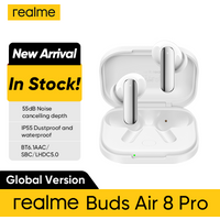 realme Buds Air 8 Pro Global Version 55dB Active Noise Cancelling True Wireless Earphone Bluetooth 6.1 LHDC 5.0 TWS Earbuds IP55