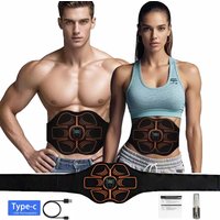 Muscle Toner EMS Muscle Stimulator Smart Abdominal Toning Belt Abs Trainer Recharge Body Massager Weight Loss Fitness Equiment
