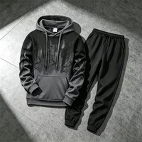 2026 New in Men's Set Hoodies and Sweatpants Fall&winter Daily Casual Sports Jogging Suit Urban Fashion Hooded Sweatshirt Outfit