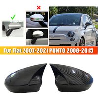 For Fiat Punto 500 2009 2010 2011 2012 2013 2014 2015 2016 2017 2018 Rearview Side Mirror Cover Wing Cap Door Housing Shell Trim