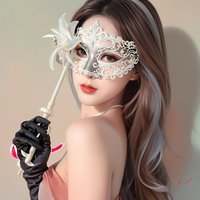 Sexy Prom Party Flower Mask Women Girl Princess Costume Venetian Cosplay Handheld Sticks Birthday Christmas Halloween
