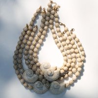 Big Necklace for Women Luxury Personalized Ceramic seashell Pendant Bead Chain Beach Jewelry for lady travel Party