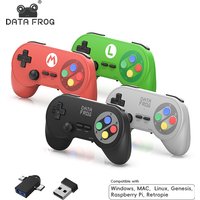 PC07 Wireless Controller Retro Gamepad, Plug and Play for PC DInput, Android TV Box, Emulator Arcade Games