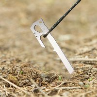 Multifunctional Tent Pegs 6 Pack 28cm Stainless Steel, Heavy Duty Ground Stakes for Outdoor Camping, Garden, Beach, Hammock