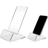Acrylic Mini Cellphone Tabletop Rack 5/10/20PCS Transparent Phone Mount Holder Portable Display Stand Rack Stand for Phone