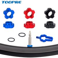 Toopre Bicycle Tubeless Presta Valve Schrader Conversion Nut Adapter MTB Bike Valve Rim Conversion Nut with Installation Wrench
