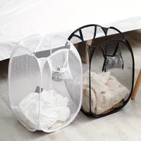 2PCS Extra-Large Pop-Up Mesh Laundry Basket with Handles-Lightweight,High-Capacity Hamper for Bathroom,Bedroom &Dorm Storage