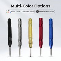 Professional Spring-Loaded Center Punch Tool | 5-inch Automatic Center Punch for Metal, Wood, and Plastic