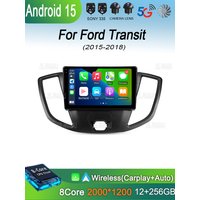 Car Radio Android 15 For Ford Transit 2015 2016 2017 2018 Carplay Multimedia Video Player GPS Stereo 2din WIFI+4G BT QLED Screen