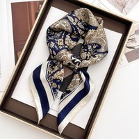 Floral Printed Square Scarf For Women Imitation Scarves Bandanas Luxury Hijab Neckerchief Elegant Beach Shawl Wraps