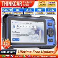 MUCAR 682 Professional Car Diagnostic Tool CANFD Bidirectional ECU Coding 20 Resets Full System Lifetime Free Obd2 Scanner