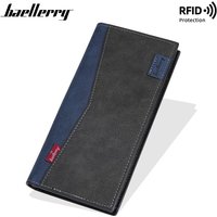 Baellerry Men's Wallet Vertical Multi Card Long Wallet Driver's License Change Bag Card Bag for Man Gift