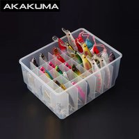Fishing Bait Storage Box Transparent Grid Fishing Lure Box Multi functional Transparent Plastic Fishing Accessories Box