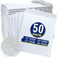 10-50Pcs White Kraft Bubble Mailers Self-Sealing Storage Paper Envelope Waterproof Cushioned Padded Foam Shipping Packaging Bags