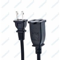 18AWG US Philippines 2-Slot 2 Outlet Male To Female Power Cord NEMA 1-15P to NEMA 1-15R Flat Extension Lead Cable 0.5/1/2/3/5m