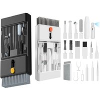 Multi-Purpose Electronics Cleaning Kit All-in-One Duster for iPhone AirPods Android Keyboard Lint-Free Wipes Brushes Keycap Tool