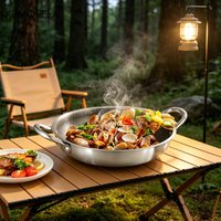 Stainless Steel Double Handle Grill Pan - Nonstick & Induction Compatible - Even Heat for Home Cookware for Stovetop to Oven