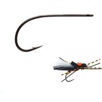 50PCS 16# - 2# Fly Fishing Mid-Range Streamer Hooks Carbon Steel Barbed Hook for Minnows Woolly Buggers Hopper Trout Fly Pattern