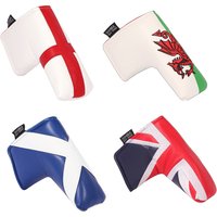 UK Union Jack Series Design PU Leather Applique Embroidered Strong Magnetic Closure Golf Blade Putter Head Cover