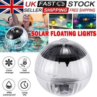 Solar Floating Pool Lights, RGB Color Changing Waterproof Solar Pool Lights Hangable Floating Ball Lights Garden Party Decor